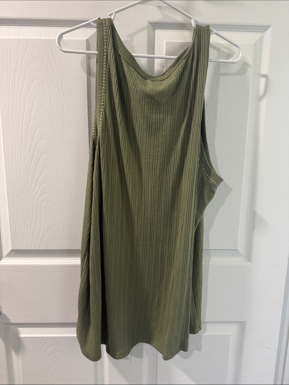 Maurices Olive Ribbed Button-Front Tank - Picture 4 of 5